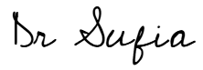 Dr. Sufia's Signature