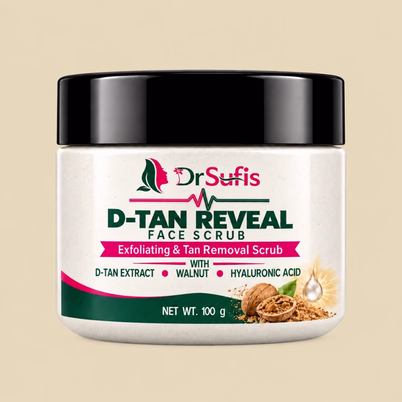 De Tan Face Scrub For Men and Women Remove Tan Buildup, Dirt, Excess Oil, and Dead Skin Cells