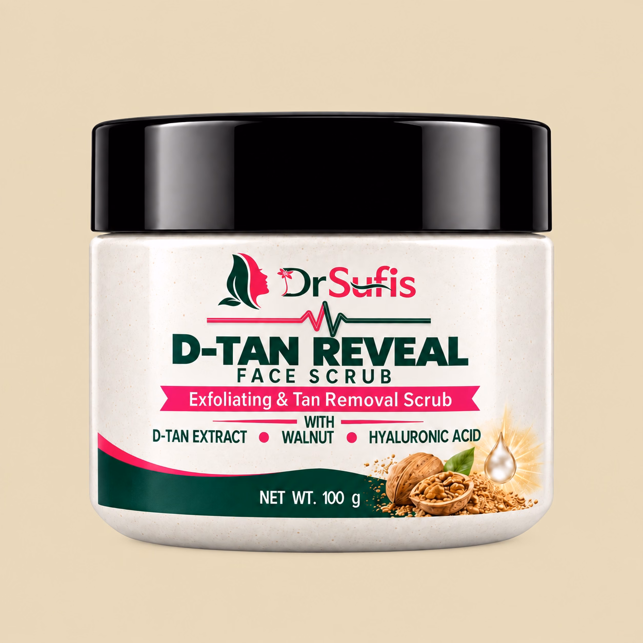De Tan Face Scrub For Men and Women Remove Tan Buildup, Dirt, Excess Oil, and Dead Skin Cells