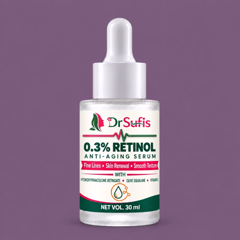 Dr Sufis 0.3% Retinol Anti Aging Serum for Fine Lines & Renewal