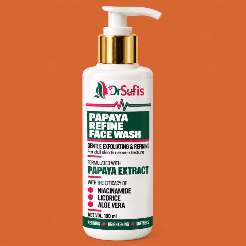 Dr Sufis Gentle Exfoliating Skin Refining Papaya Face Wash Glowing Skin