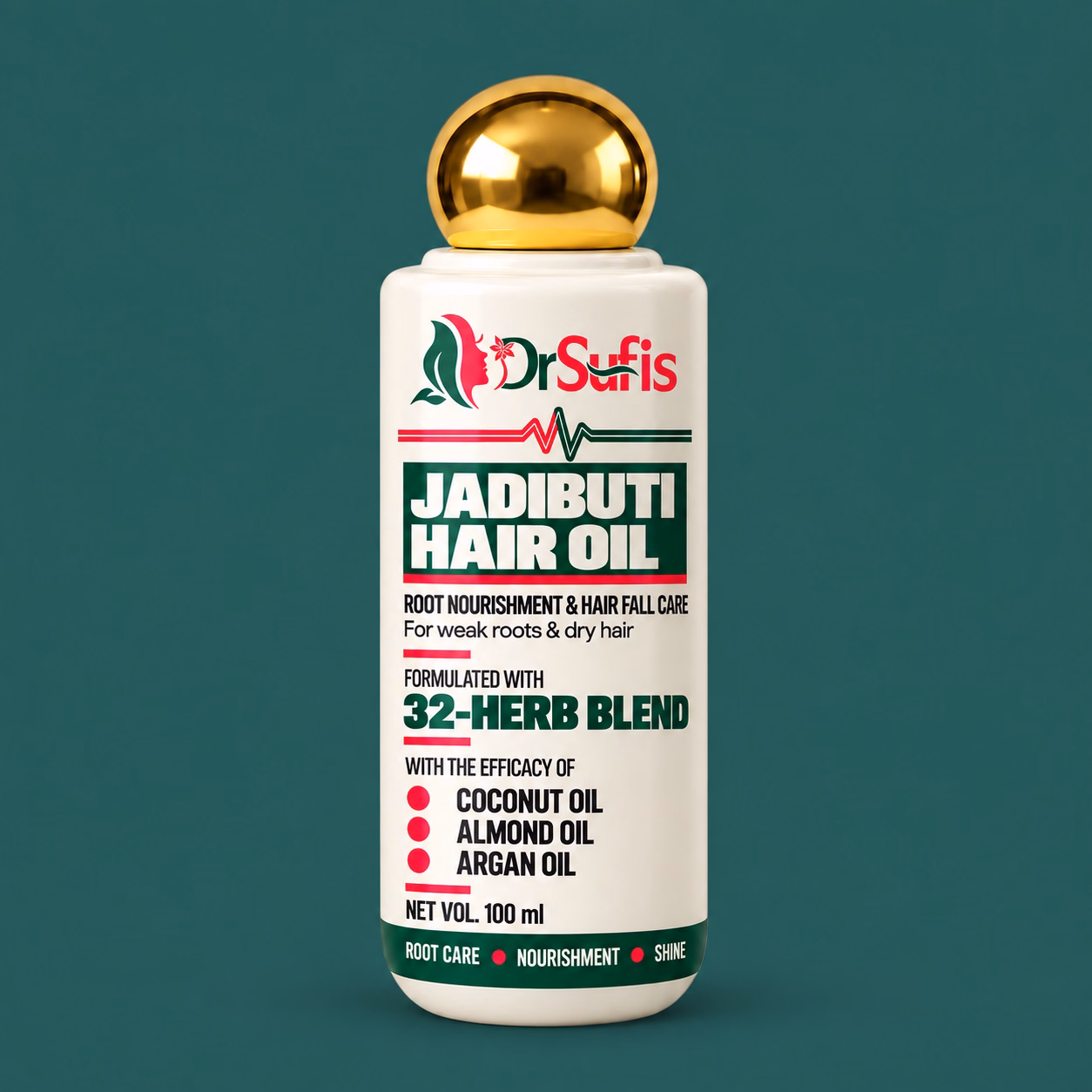 Dr Sufis Jadibuti Hair Oil with 32 Herbs blend for Stronger Hair