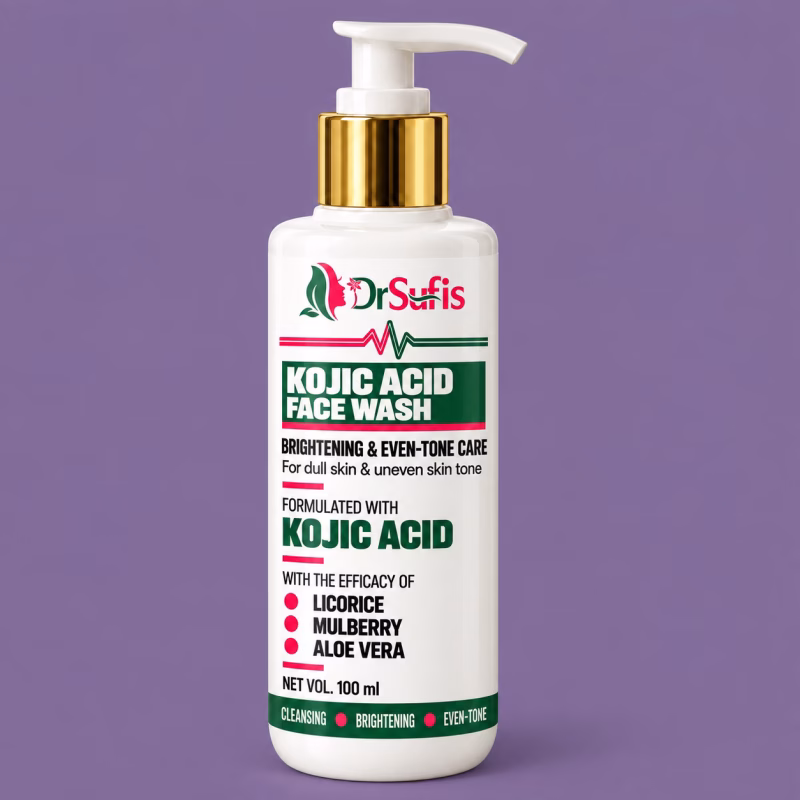 Dr Sufis Kojic Acid Face Wash for Pigmentation Brightening & Even-Tone Formula