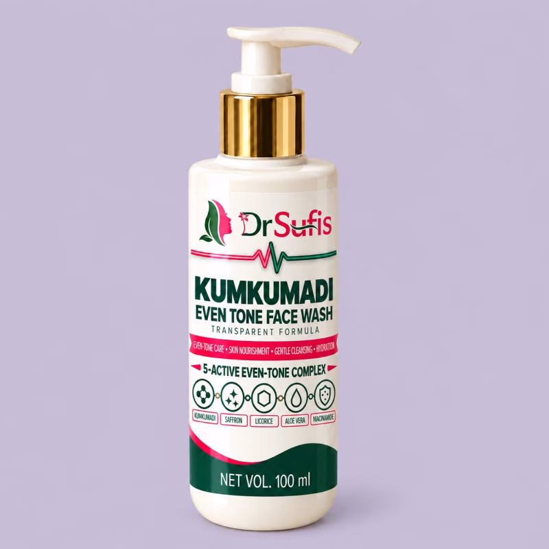 Dr Sufis Kumkumadi Face Wash for Glowing Skin Brightening & Nourishing Formula