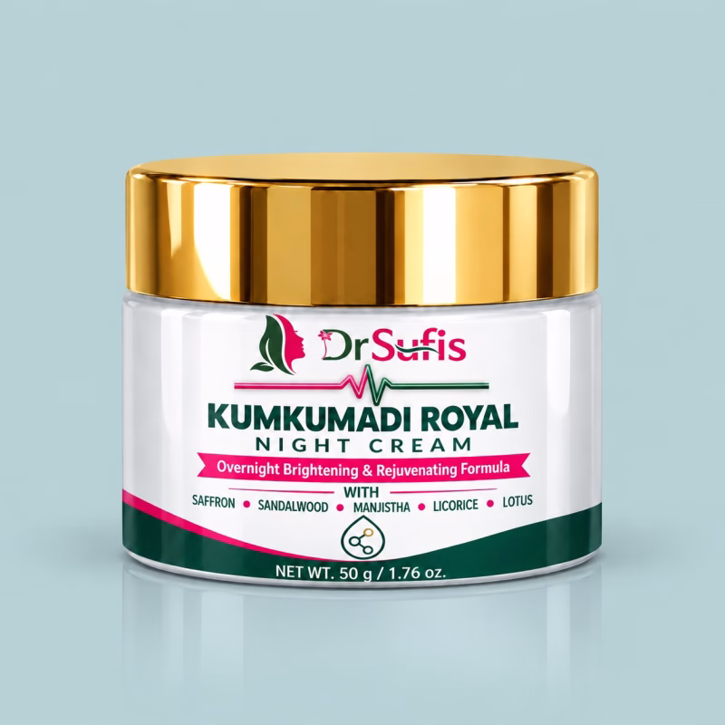 Dr Sufis Kumkumadi Night Cream for Dark Spots | Overnight Brightening & Rejuvenating Formula