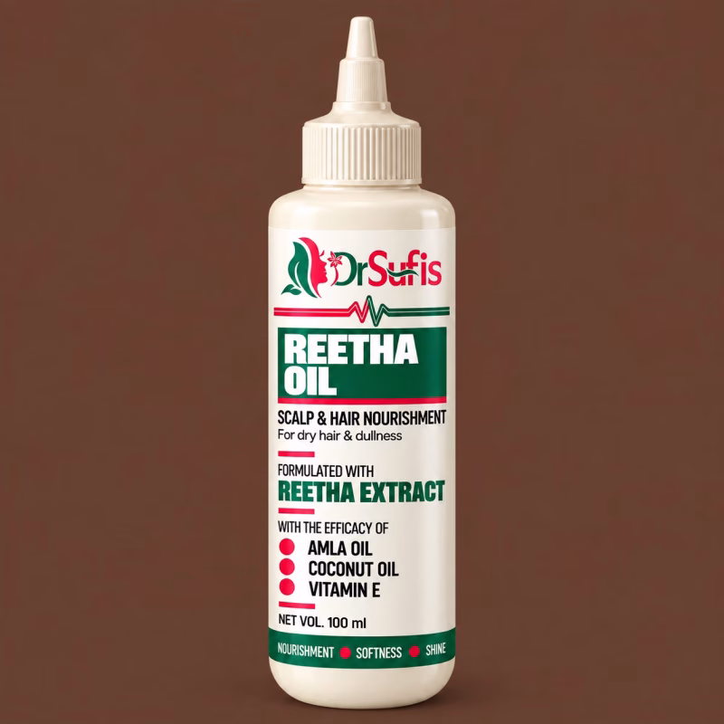 Dr Sufis Reetha Hair Oil for Hair Strength, Scalp Nourishment and Shine Vitamin E & Lavender