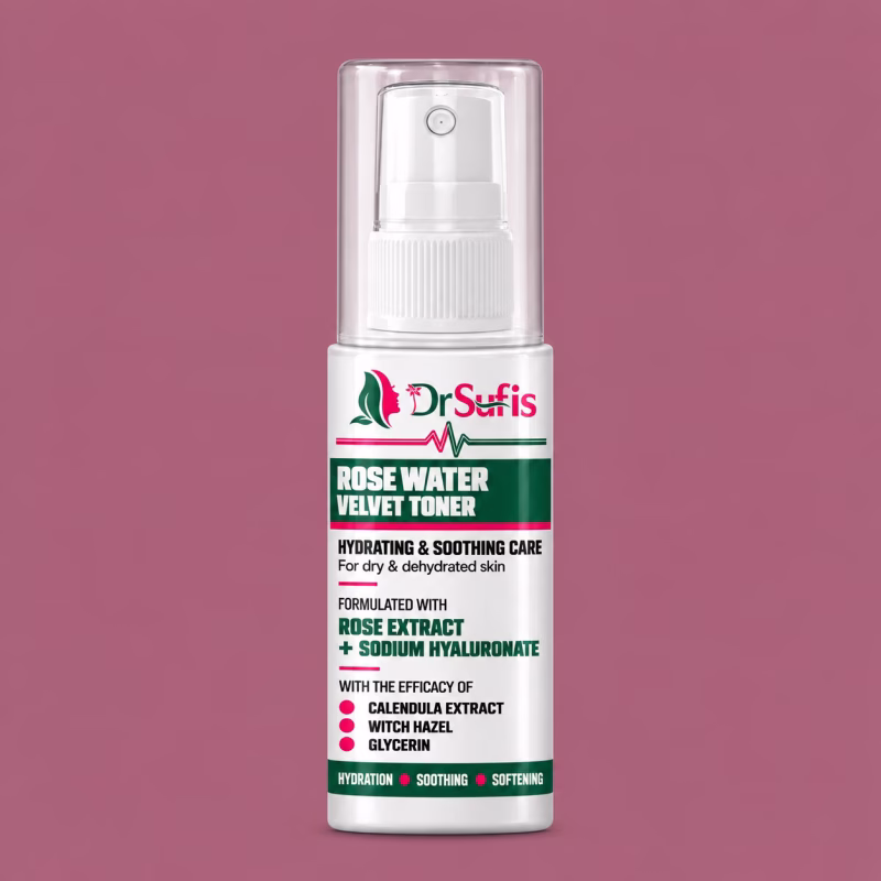 Dr Sufis Rose Water Hydrating Toner for Dry, Sensitive Skin