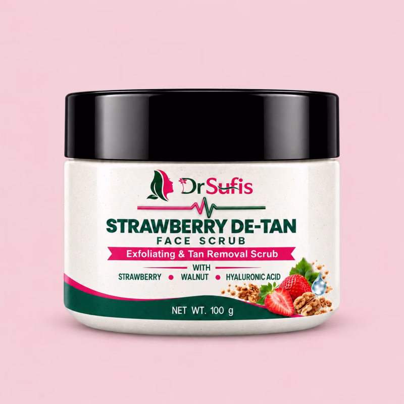 Dr Sufis Strawberry Face Scrub for Oily & Blemish-Prone Skin