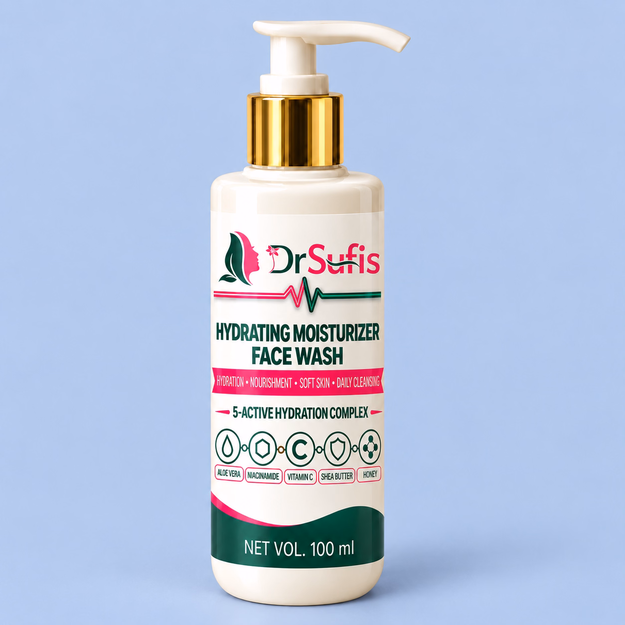 Dr Sufis Vitamin C Face Wash for Glowing Skin Brightening & Even Tone Formula