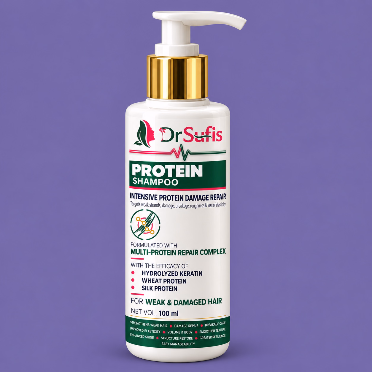 Dr Sufis Protein Keratin Shampoo for Damaged, Weak Hair
