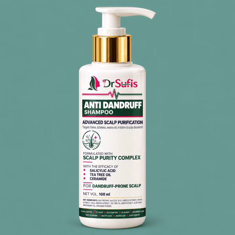Dr Sufis Salicylic Acid Anti Dandruff Shampoo With Tea Tree For Dandruff & Itchy Scalp